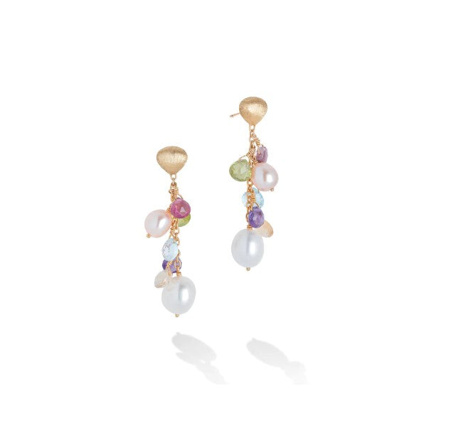 Marco Bicego Paradise earrings w gemstones & pearls