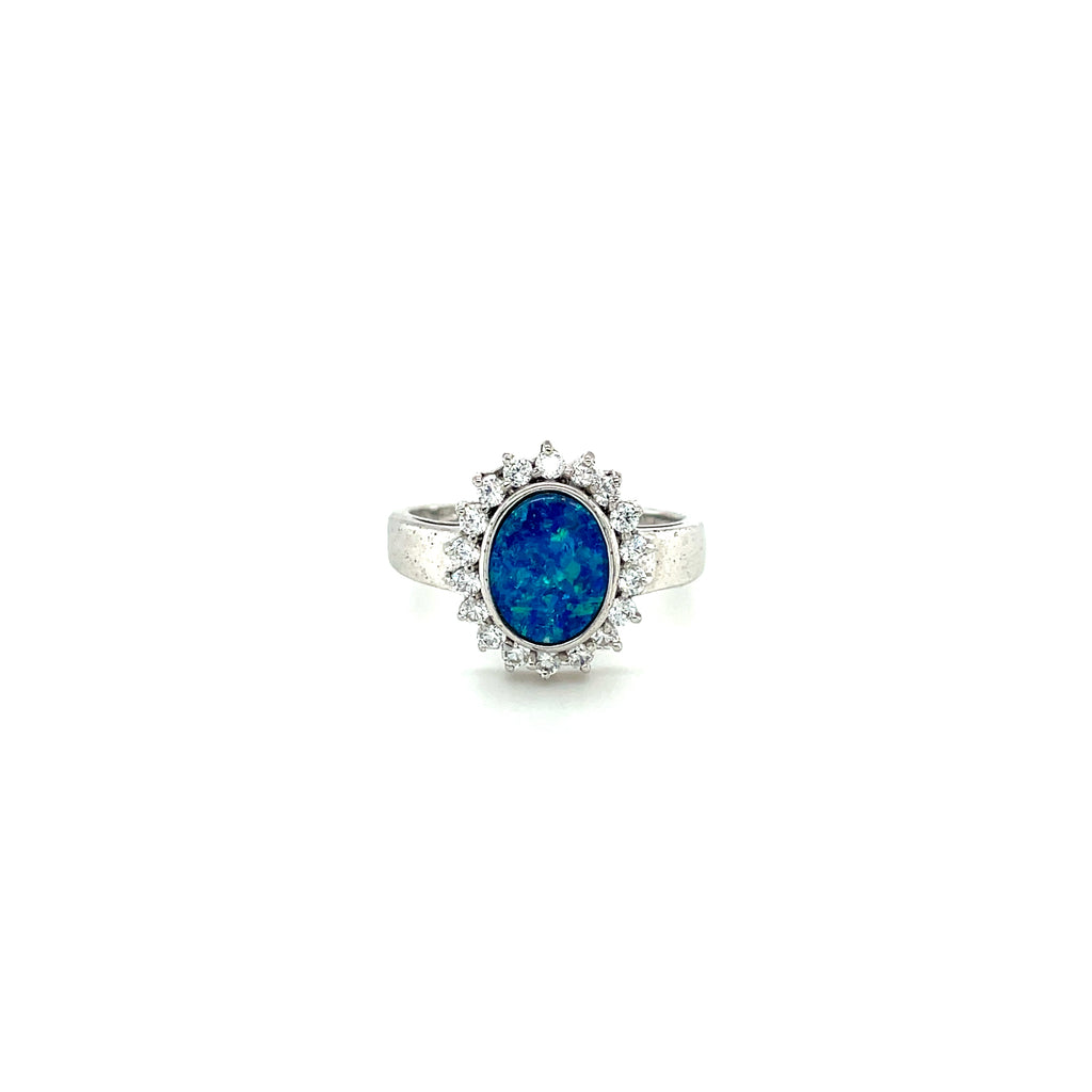 SPECIAL: Lady's Sterling Silver Ring Opal Jewelry