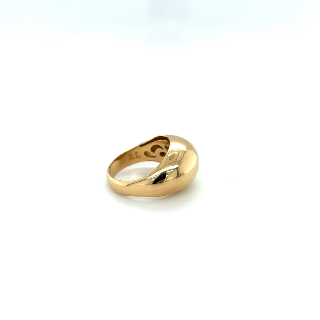 18k Yellow Gold Polished Low Dome band