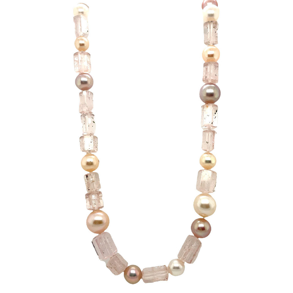 SPECIAL: Morganite and Freshwater Pearl Necklace
