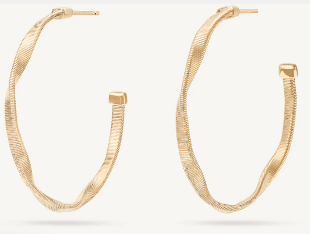 18k Yellow Gold Medium hoop earrings Marrakech supreme