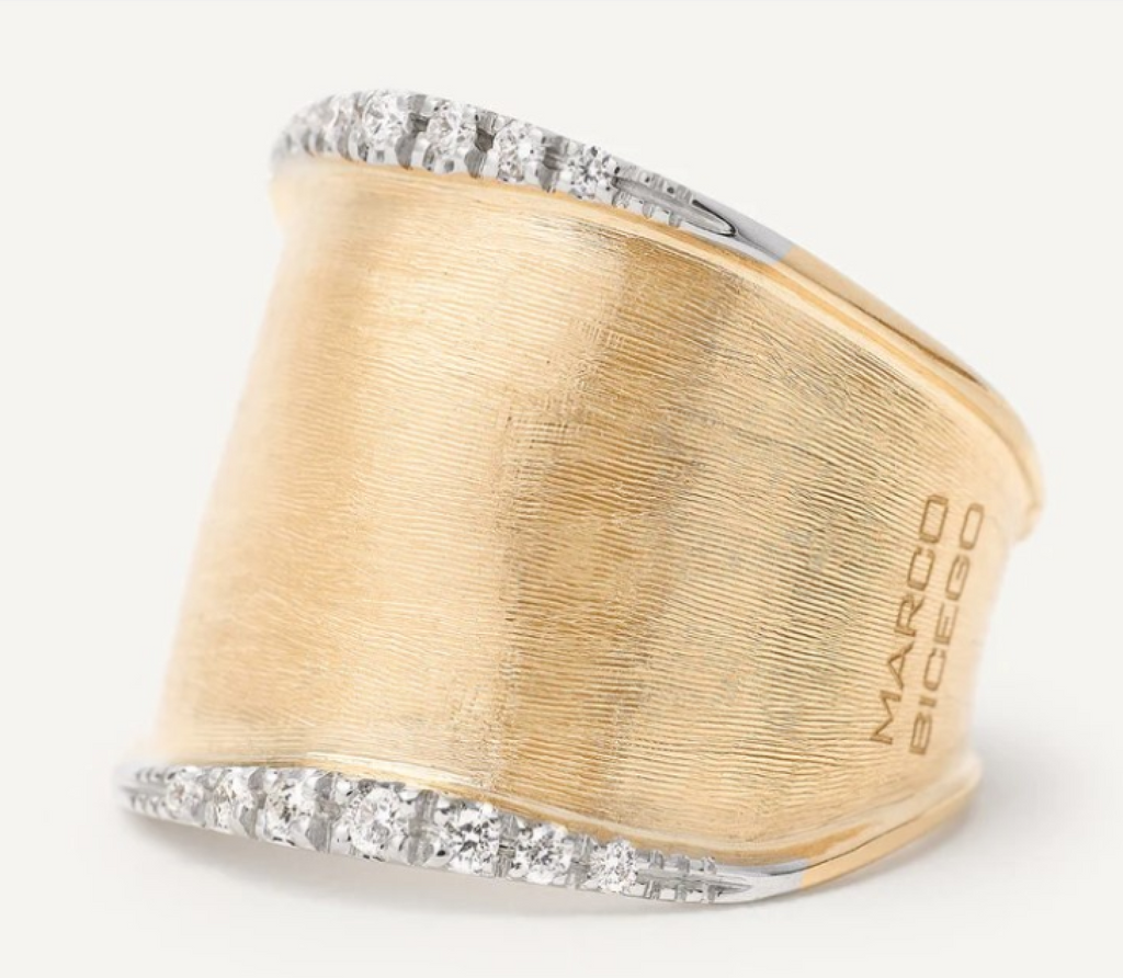18K Yellow Gold ring with diamonds LUNARIA