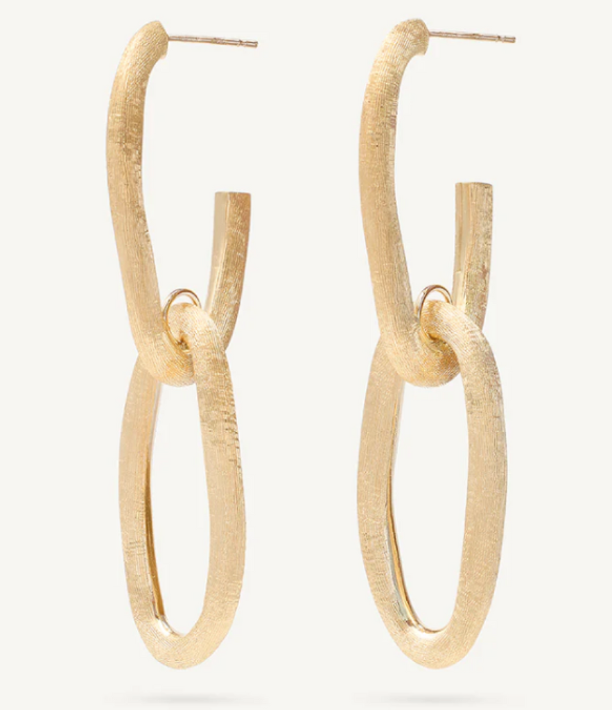 JAIPUR GOLD  18K Yellow Gold Link Drop Earrings
