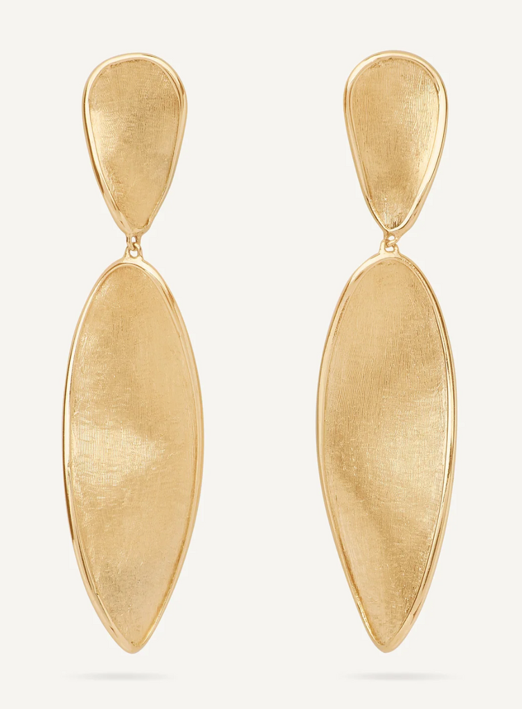 18K Yellow Gold Large Double Drop Earrings