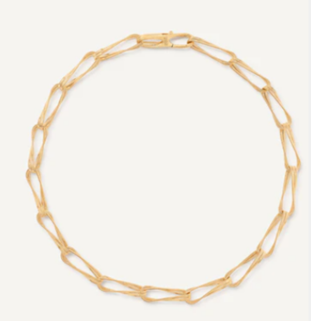 MARRAKECH ONDE  18K Yellow Gold Twisted Double Coil Link Necklace