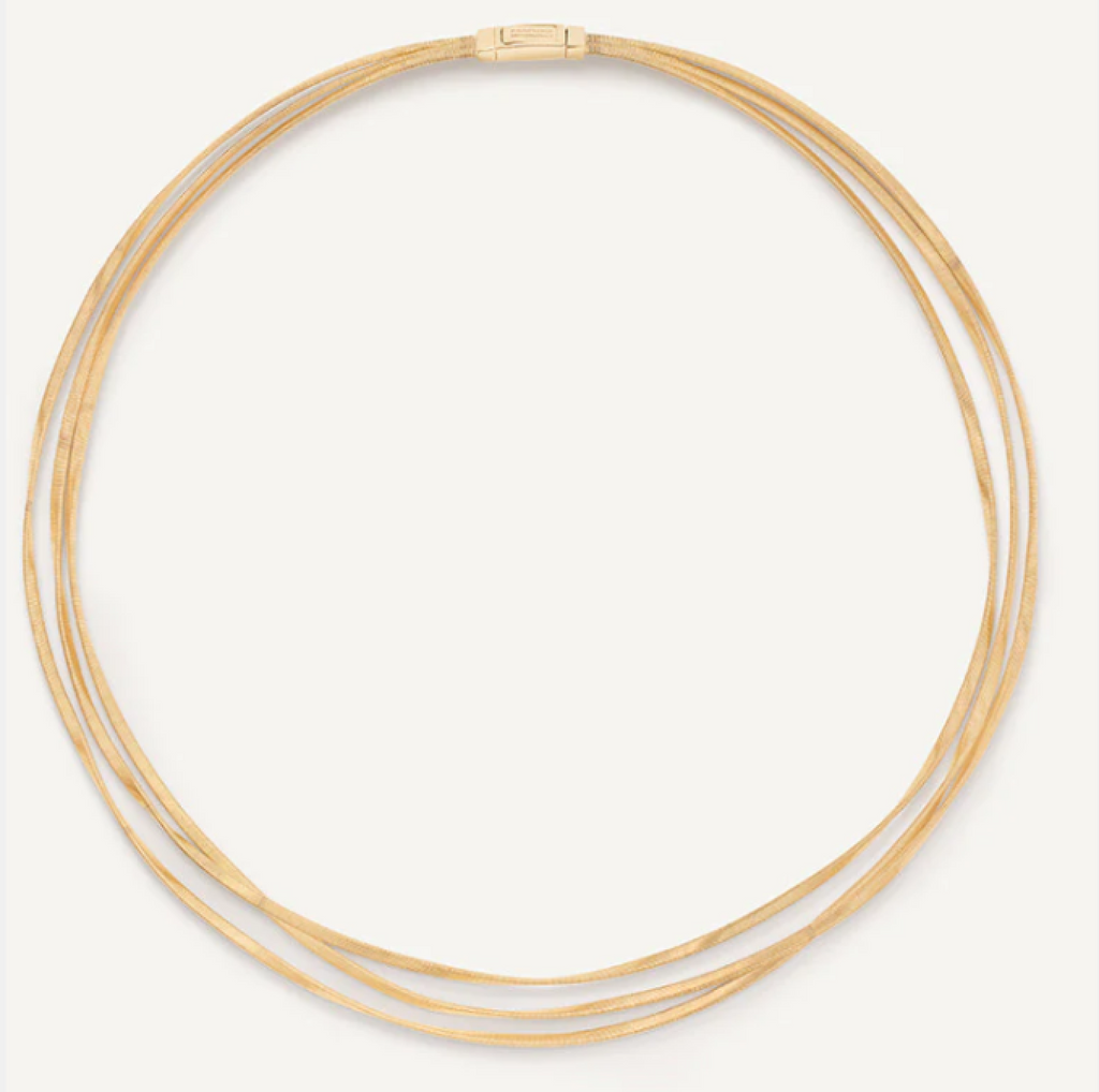 MARRAKECH  18K Yellow Gold 3-Strand Coil Necklace