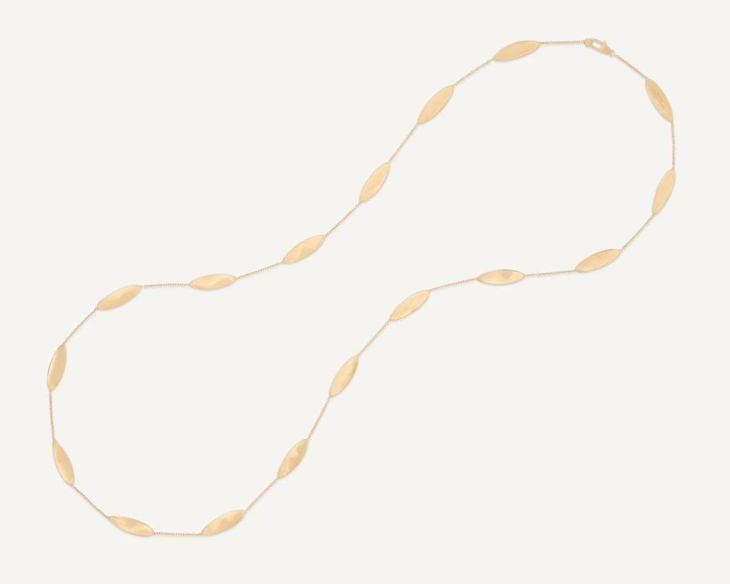 18K Yellow Gold Station Long Necklace