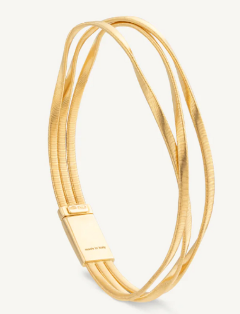 MARRAKECH 18K Yellow Gold 3-Strand Coil Bracelet