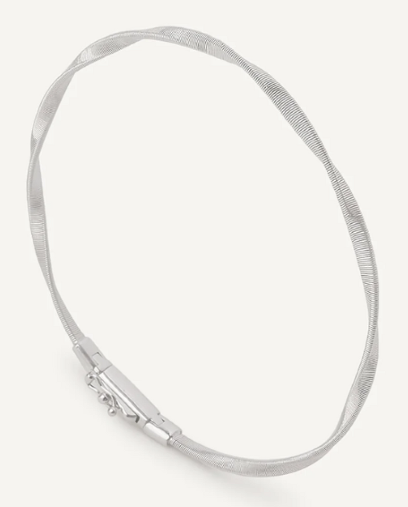 MARRAKECH  18K White Gold Twisted Coil Bracelet