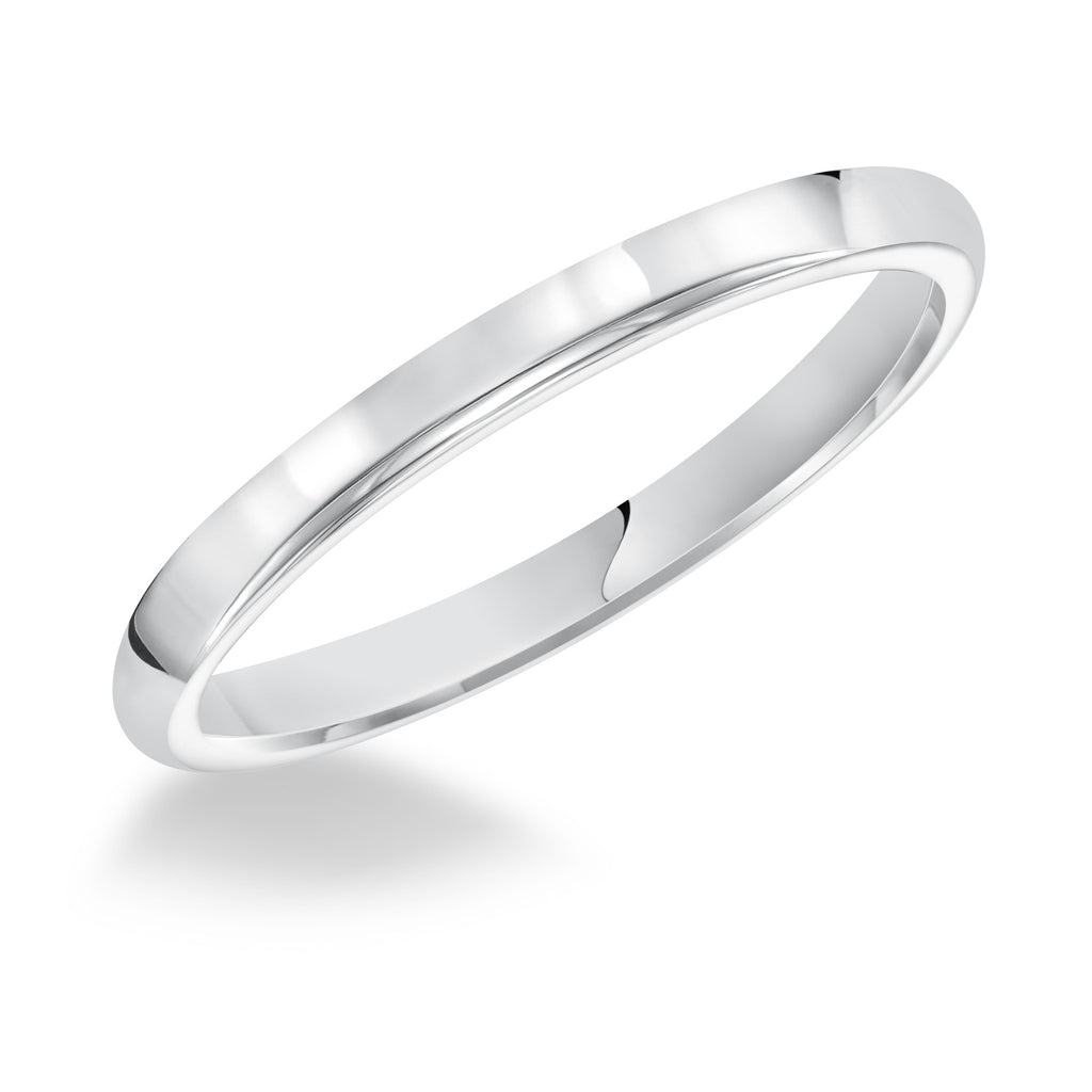 14K White Gold 2.5mm Ring Comfort Fit