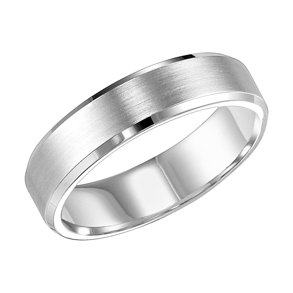 14K White Gold 6mm Comfort Fit Wedding Band