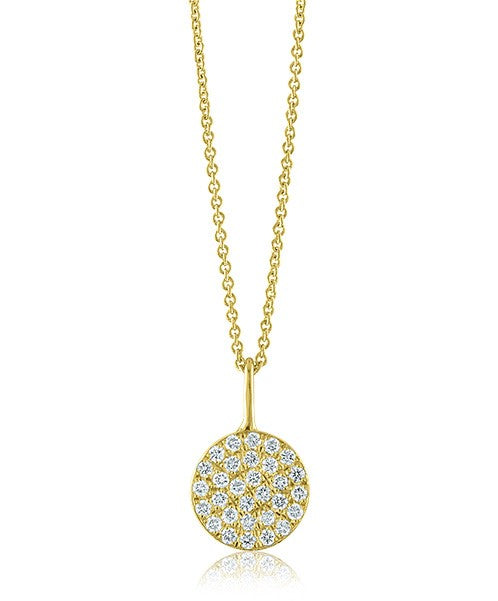 Disc Necklace with Diamonds